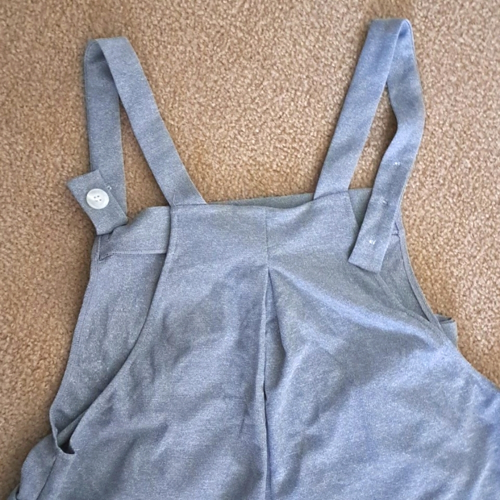 LARGE.    HALARA WIDE LEG WAFFLE ADJUSTABLE STRAPS OVERALLS - Picture 10 of 12